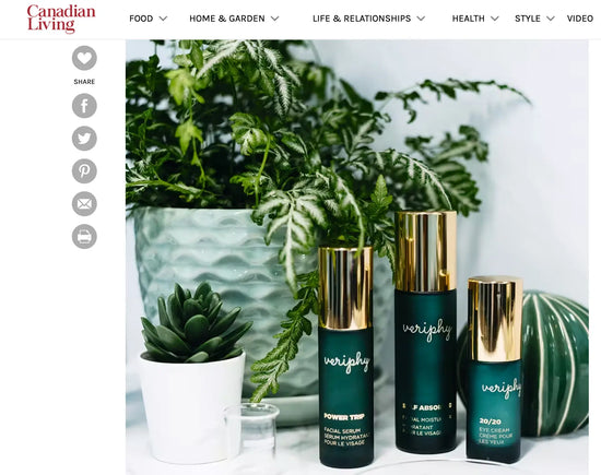 Veriphy Skincare Featured In Canadian Living 