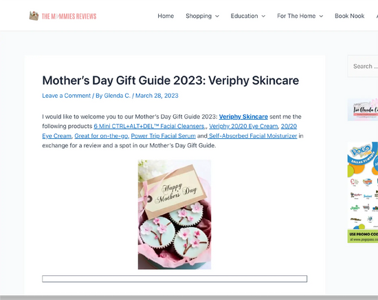 Veriphy Skincare featured in The Mommies Reviews